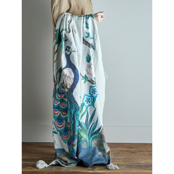 Roheline tekk 130x155 cm Peacock - Bloomingville-image-1