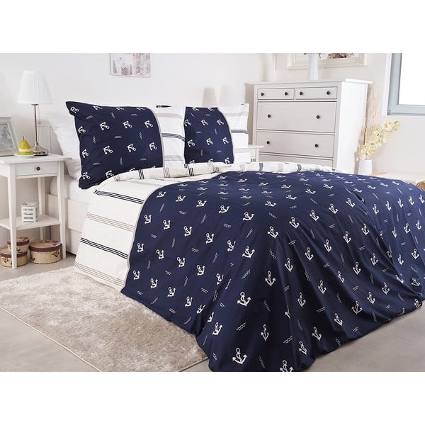 Tumesinine krepp voodipesu üheinimesevoodile 140x200 cm Exclusive - B.E.S.-image-1