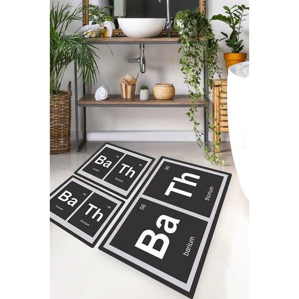 Mustad vannitoamatid 3tk komplektis 60x100 cm Barium - Foutastic-image-1