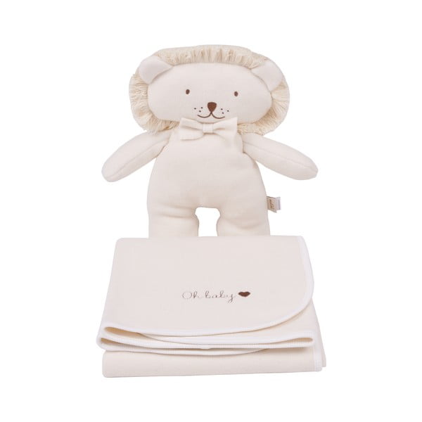 Kreemjas orgaanilisest puuvillast beebitekk 75x90 cm Organic - Malomi Kids-image-2