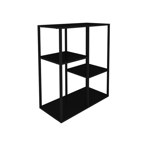 Must metallist riiul, kõrgus 81 cm Lite - Canett-image-4