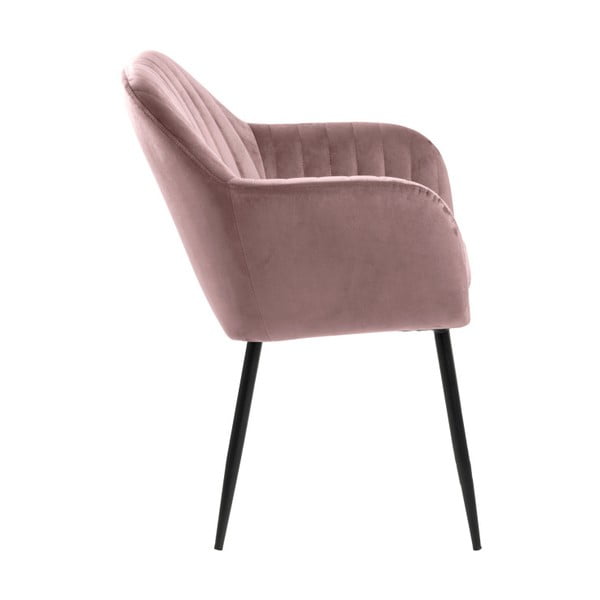 Roosa polsterdatud tugitool Emilia - Actona-image-2