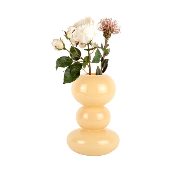 Helekollane klaasvaas Bubbles - PT LIVING-image-2