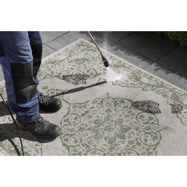 Roheline ja beež õuevaip Oslo, 80 x 150 cm - Ragami-image-4