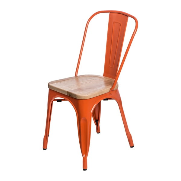 Oranžová židle D2 Paris Ash Wood