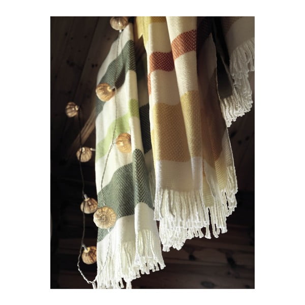 Valge ja pruun ruuduline puuvillane kangas , 140 x 180 cm Granite - Euromant-image-3