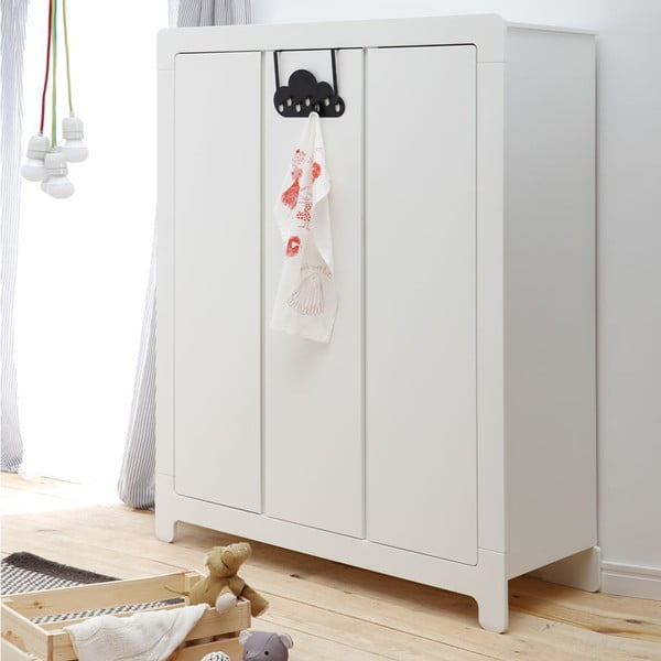 Bílá šatní skříň Pinio Moon, 185 x 142 cm-image-2