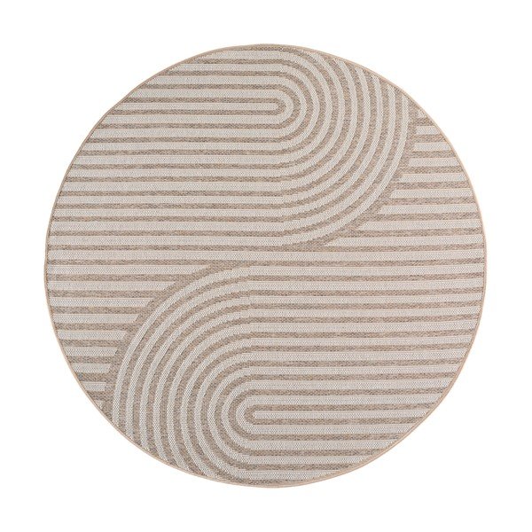 Beež ümmargune sise- ja õuevaip ø 80 cm Desert 1301 - Ayyildiz Carpets