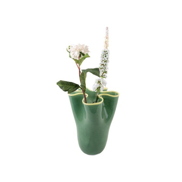 Roheline käsitsi valmistatud klaasist vaas (kõrgus 31,5 cm) Ruffles - PT LIVING-image-2