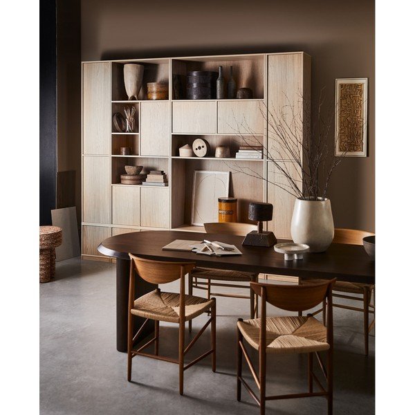 Modulaarne raamaturiiul tammepuust 77x199 cm Modulair - vtwonen-image-1