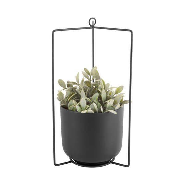 Must metallist rippuv istutuspott , kõrgus 36 cm Spatial - PT LIVING-image-2
