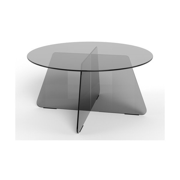 Hall klaasist ümmargune diivanilaud ø 80 cm Samos - Actona