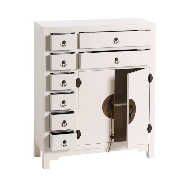 Valge kõrge kummut 73x90 cm Oriente - Ixia-image-2