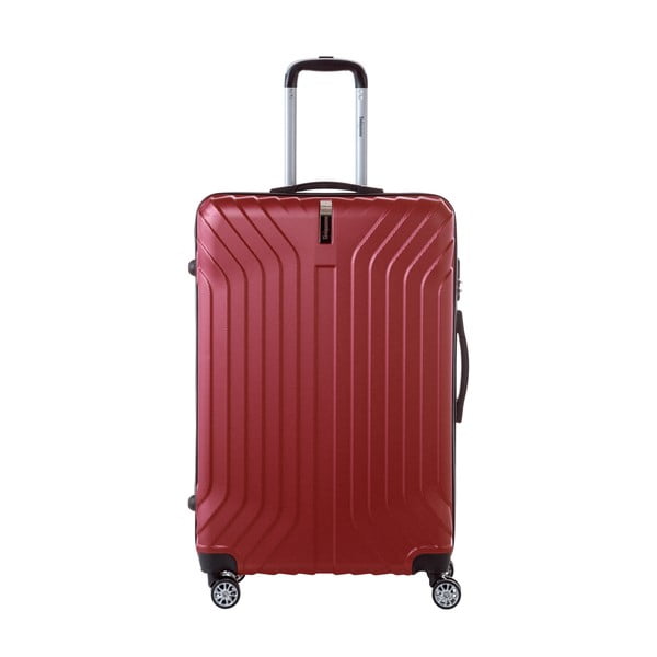 Tmavě červený cestovní kufr na kolečkách SINEQUANONE Tina, 107 l