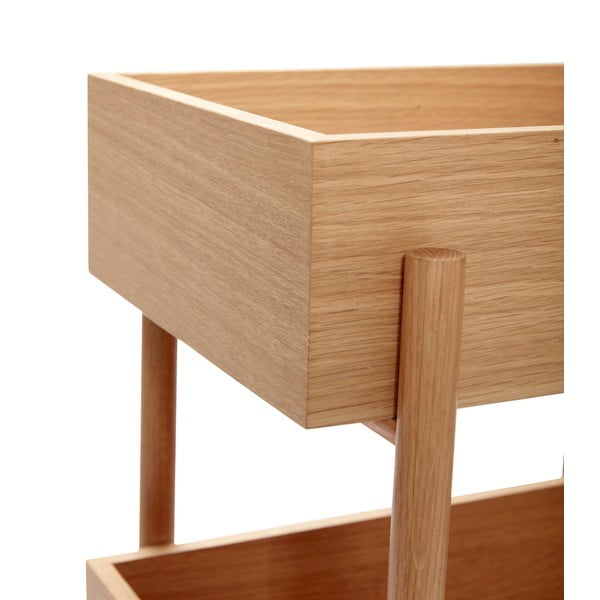 Tammepuidust konsoollaud naturaalses värvitoonis 34x43 cm Stack - Hübsch-image-2