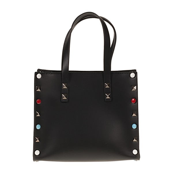 Černá kožená kabelka Pitti Bags Belinda