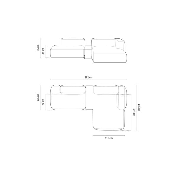Tumesinine mooduldiivan (parem nurk) Martina - Micadoni Home-image-4