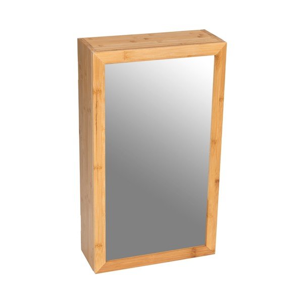 Bambusest valmistatud vannitoakapp koos peegliga Bambusa - Wenko-image-3