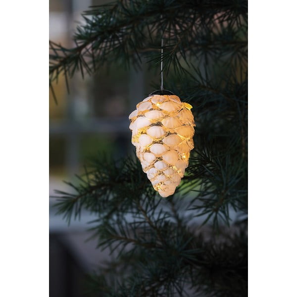 Valge rippuv LED jõulukaunistus ø 5 cm Celina - Sirius-image-1