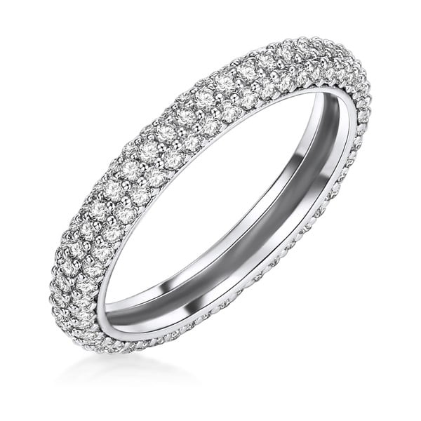 Dámský prsten stříbrné barvy Runway Clara, 52