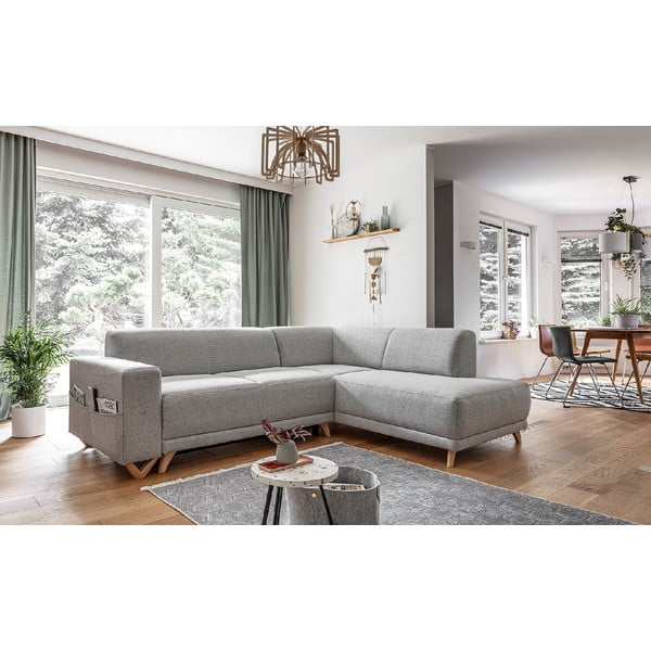 Helehall nurgadiivanvoodi panipaigaga (parempoolne/L-kujuline) Classy Sophie – Miuform-image-3