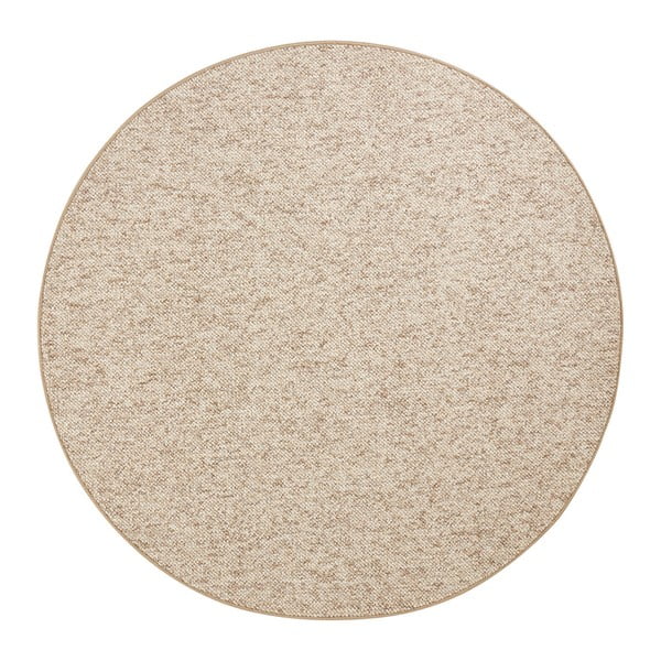 Béžovohnědý koberec BT Carpet Wolly, ⌀ 133 cm