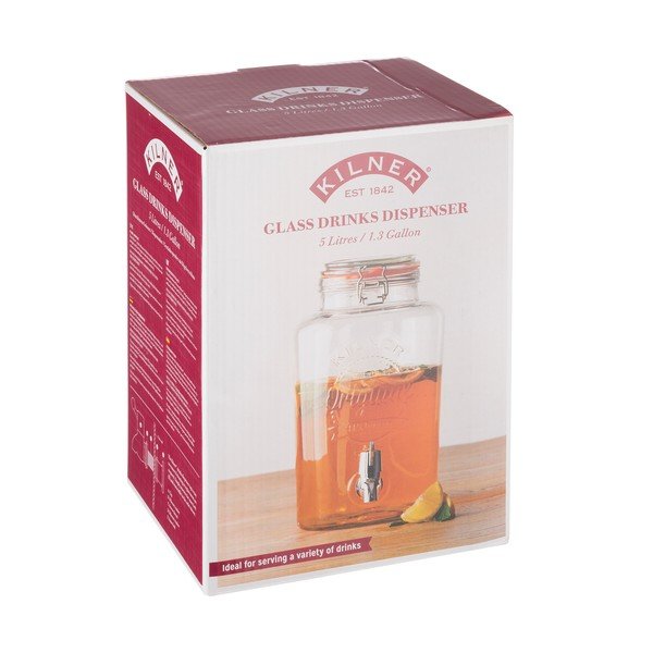 Skleněný nápojový automat s kohoutkem Kilner Original, 5 l-image-1