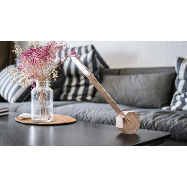 Helepruun LED laualamp (kõrgus 38 cm) Octagon One – Gingko-image-1