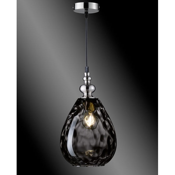 Mustast klaasist ripplamp Uller - Fischer & Honsel-image-1