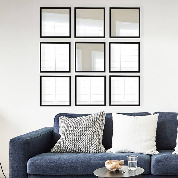 Seinapeeglid komplektis 9 tk 24x24 cm - Wallity-image-1