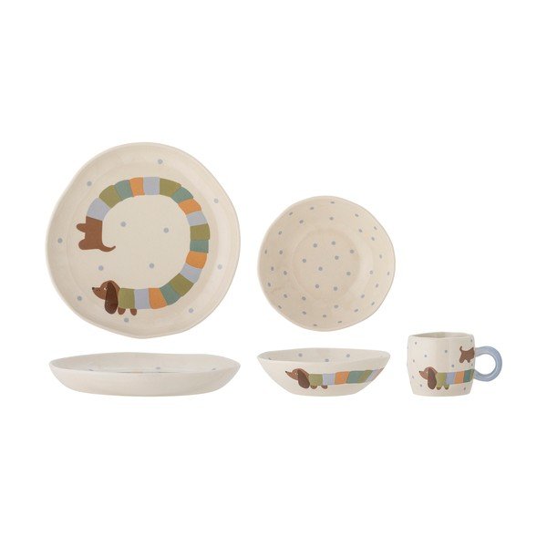 Kivikeraamikast laste sööginõude komplekt, 3 osa Charlie - Bloomingville Mini-image-2