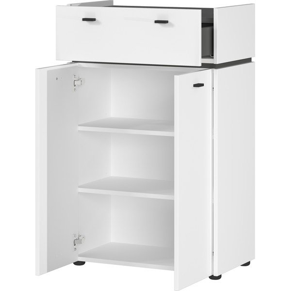 Valge kõrge vannitoakapp 60x96 cm Modesto - Germania-image-2