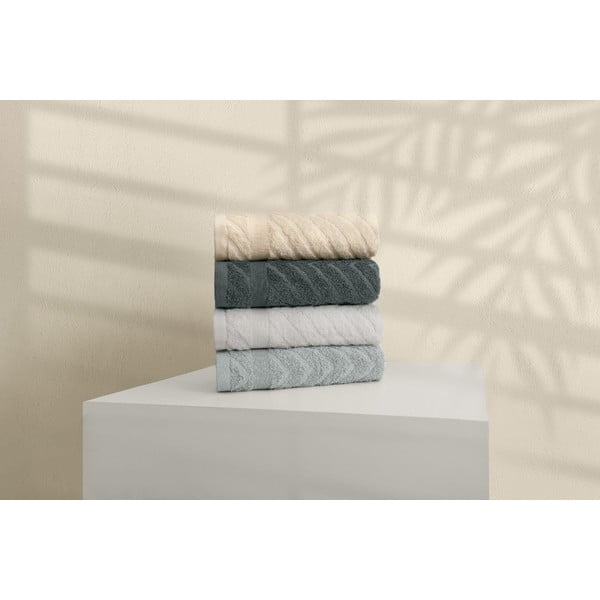 Kollased-hallid puuvillased froteerätikud 4tk komplektis 50x90 cm - Foutastic-image-1