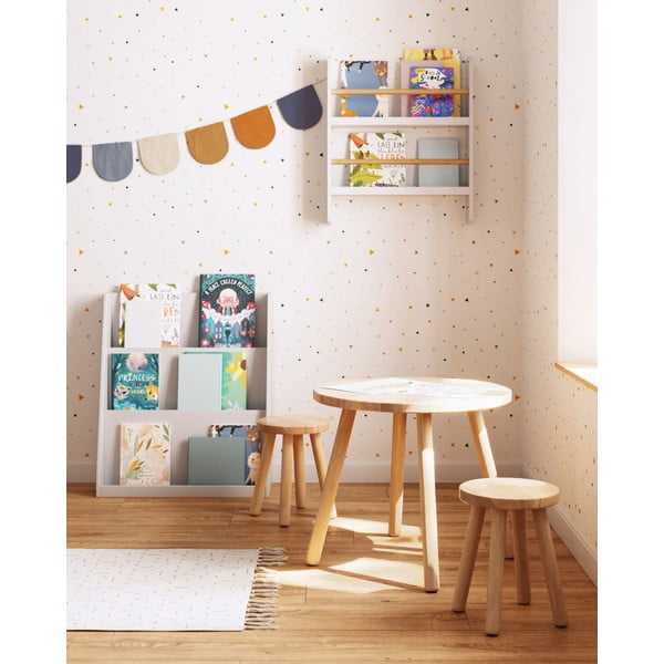 Valge laste raamaturiiul 59,5x69,5x23 cm Adiventina - Kave Home-image-3