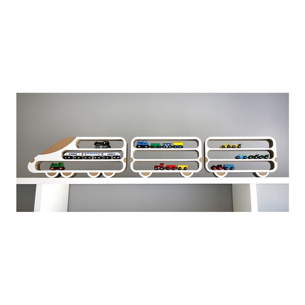 Komplekt, mis koosneb 3 riiulist Vedurist ja 2 vagunist - Unlimited Design for kids-image-3