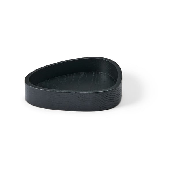 Must dekoratiivne puidust hoiukast 14x12,5x3 cm Curve S - LIND DNA