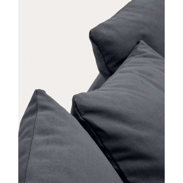 Antratsiitne linane diivan 340 cm Nora - Kave Home-image-1