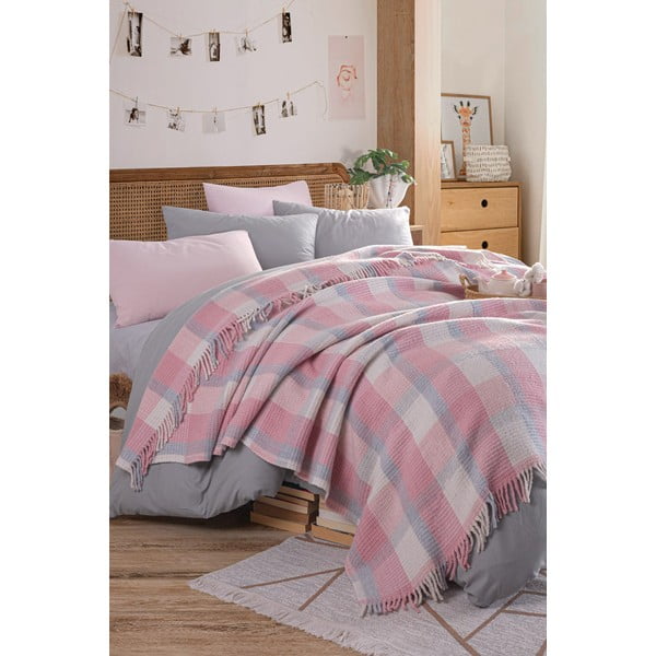 Roosa voodikate 180x220 cm Warm Soft - Mijolnir-image-1