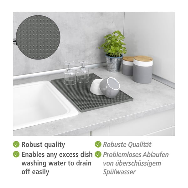 Hall kummist nõudekuivatusalus 40x30 cm Maxi - Wenko-image-4