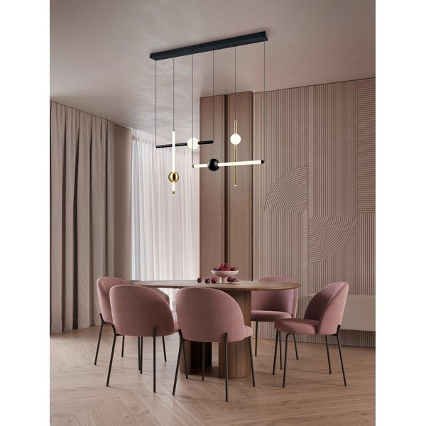 Must/kuldne hämardatav LED-rippvalgusti Melita - Trio-image-1