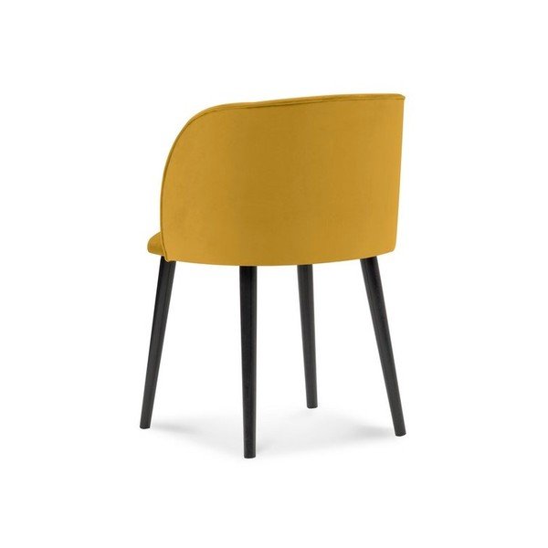 Kollane söögitool sametiga polsterdusega Aurora - Windsor & Co Sofas-image-2