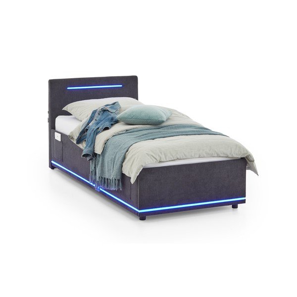 Tumehall polsterdatud lastevoodi ilma voodipõhjata 90x200 cm Circle - Meise Möbel-image-4