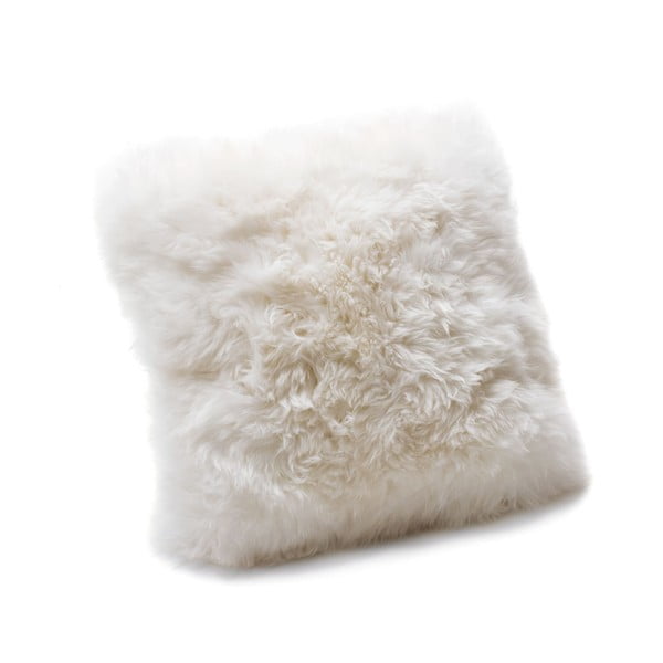 Bílý polštář Royal Dream Sheepskin, 30 x 30 cm