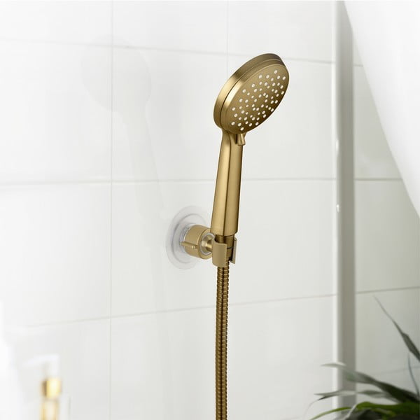 Kuldne plastikust dušihoidik (ilma puurimiseta) Libertà - Wenko-image-1