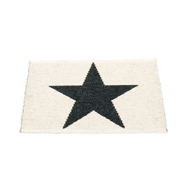 Must-valge sise/välisvaip 70x50 cm Viggo Black – Pappelina-image-1