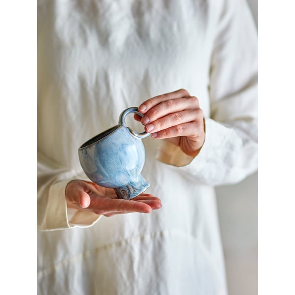 Helesinised kivikeraamikast cappuccino tassid 4tk komplektis 250 ml Avonlea - Bloomingville-image-4