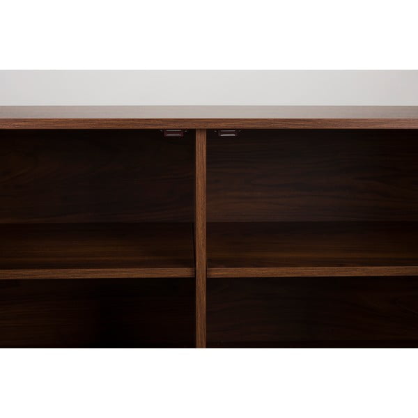 Pruun pähklipuidu spoonist kummut 110x74x40 cm Stripes - White Label-image-3