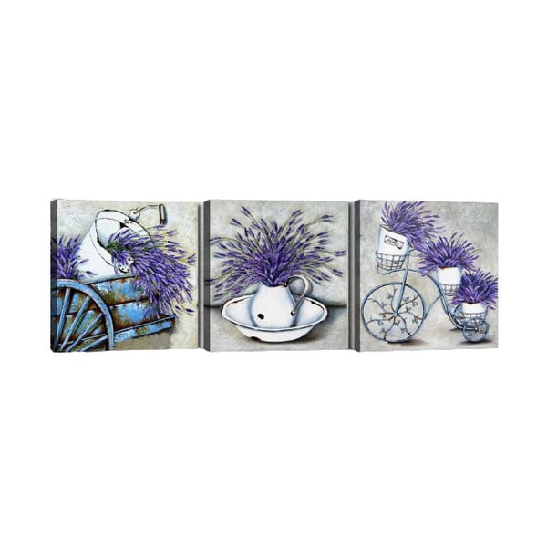 Komplekt 3 maali Lavendel Lavender Bouquet - Tablo Center