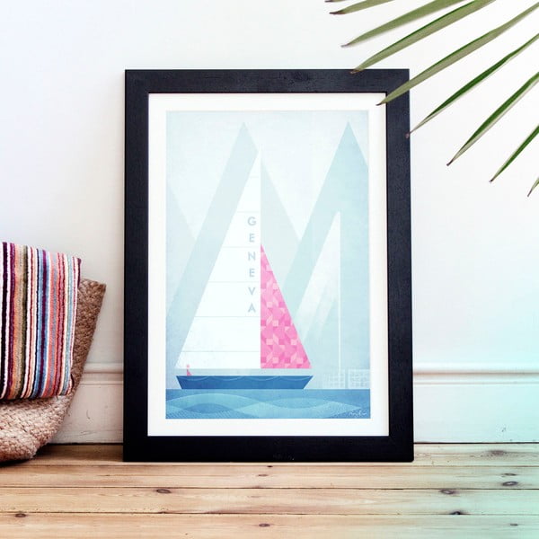 Plakat , A3 Geneva - Travelposter-image-1