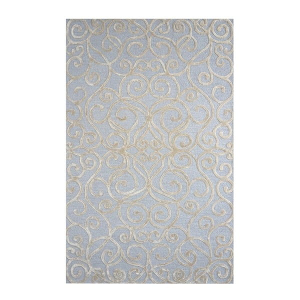 Ručně tuftovaný stříbrný koberec Monte Carlo, 244x153 cm